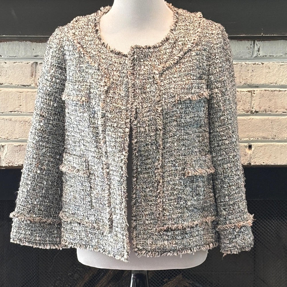 ANN MASHBURN Tweed Jacket Size Medium
